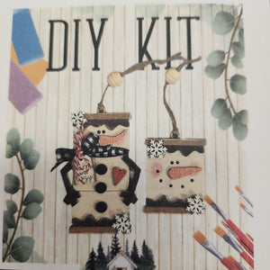 DIY kit Marshmallow Snowmen Ornaments