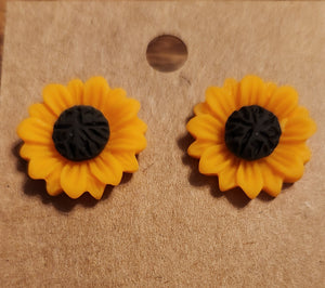 Sunflower Resin Earrings