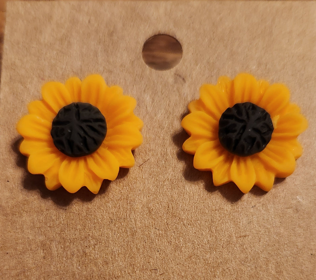 Sunflower Resin Earrings