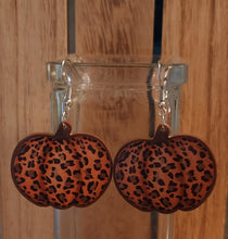 Leopard Pumpkin Acrylic Earrings