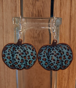 Leopard Pumpkin Acrylic Earrings