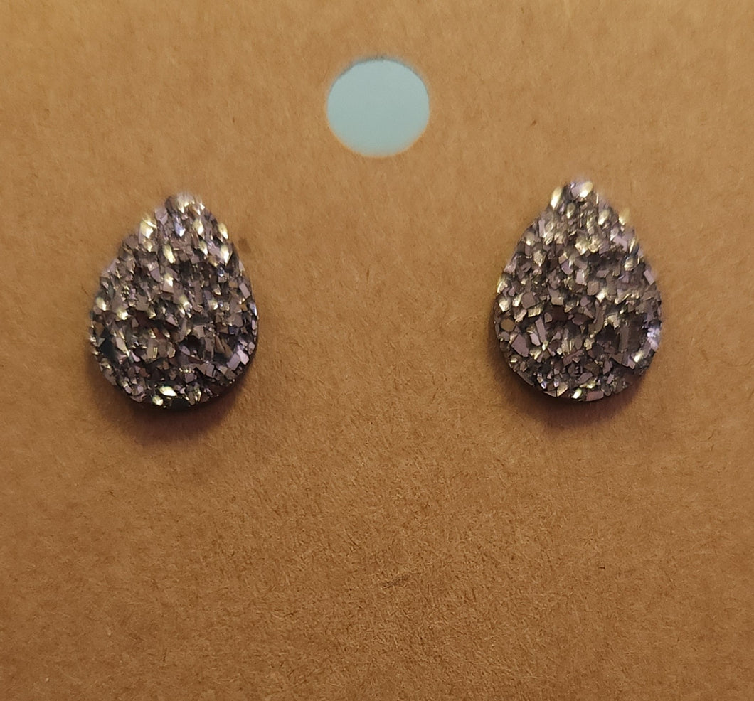 Glitter Teardrop Earrings