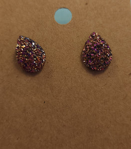 Glitter Teardrop Earrings