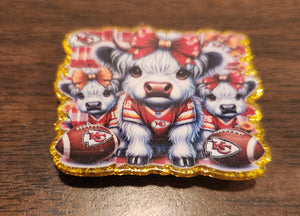 Red, White, & Gold Football Magnets