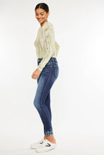 High rise frayed hem ankle skinny jeans KC9260WD