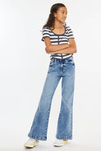 GIRL KIDS HIGH RISE WIDE LEG FLARE JEANS-YC20024M