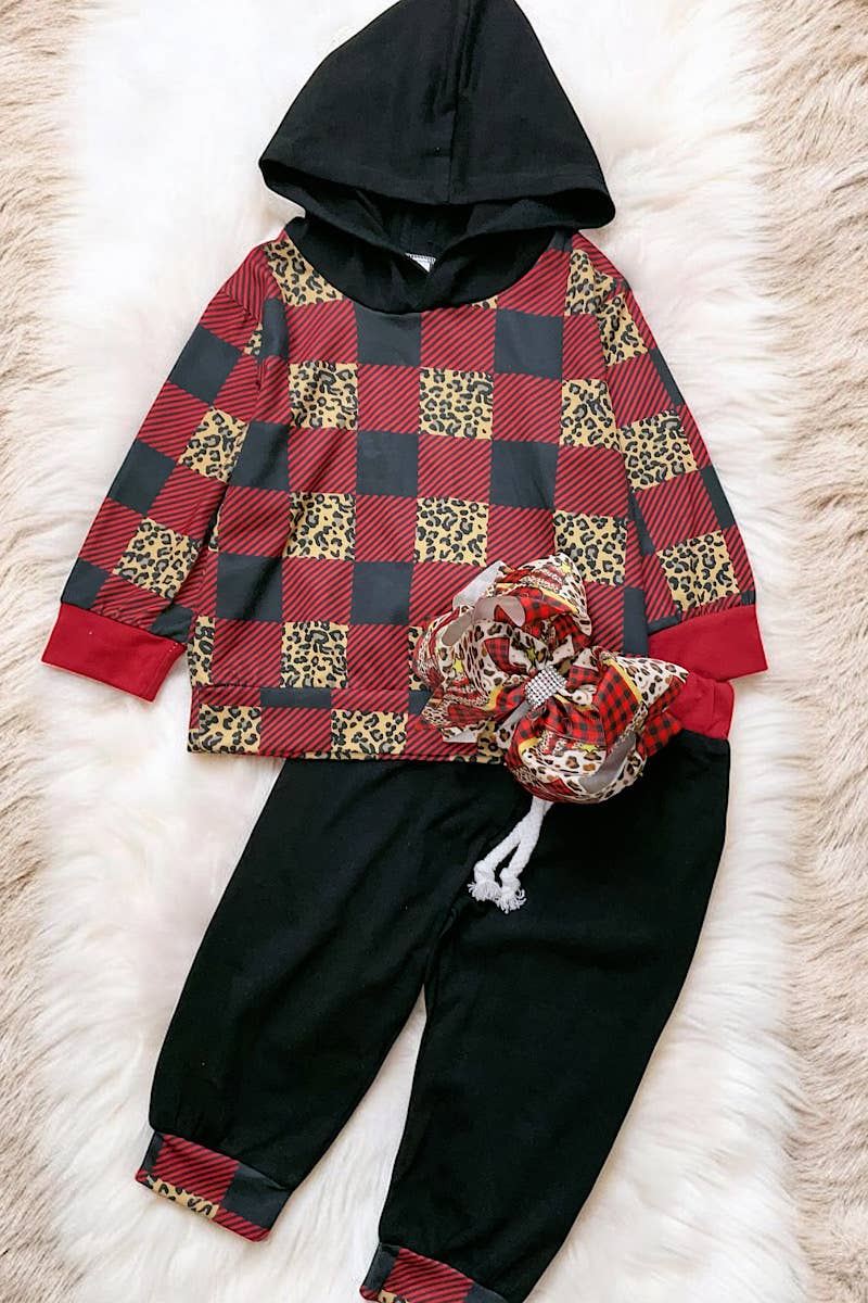 🔶 PLAID & LEOPARD PRINTED 2PC SET .  LC-PJ-2115690-AMY