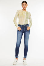 High rise frayed hem ankle skinny jeans KC9260WD
