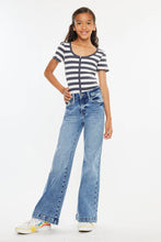GIRL KIDS HIGH RISE WIDE LEG FLARE JEANS-YC20024M