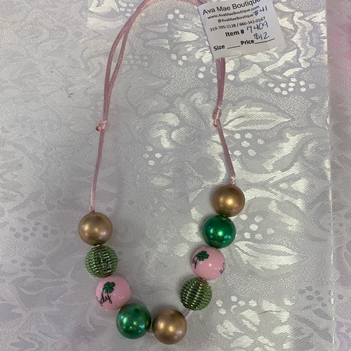St. Patrick’s Day Bubblegum Necklace