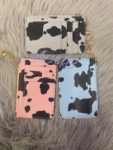 Cow print card wallet