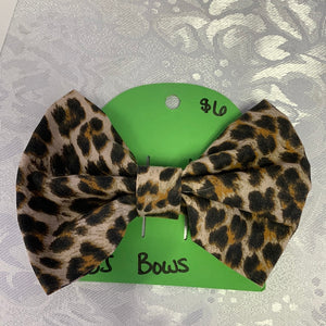 Leopard Hair Bow