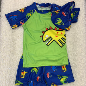 Boy's 3pc Dinosaurs Swimsuit