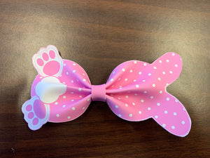 Easter Hair Bow Pink Bunny