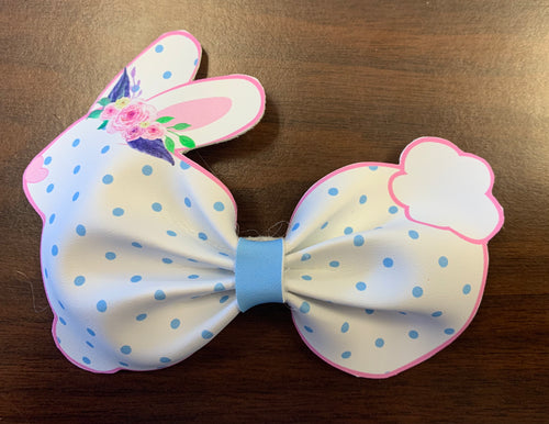 Easter Bunny Polka Dot Hair Bow