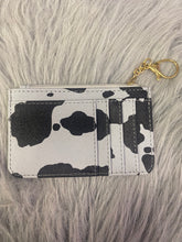 Cow print card wallet