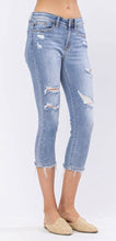Mid-Rise Denim Skinny Capri