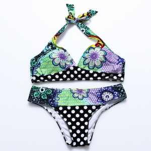 Women’s Floral Polka Dot Swimsuit