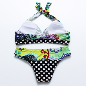 Women’s Floral Polka Dot Swimsuit