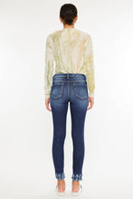 High rise frayed hem ankle skinny jeans KC9260WD