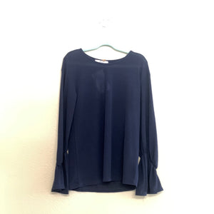 Tween Navy Ruffle Sleeve Peyton Bre