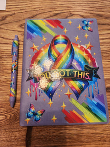 A5 Faux Leather Journal with matching pen