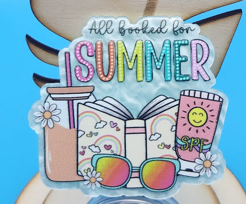 IBR - Book & Coffee Theme Interchangeable Badge Reel Flats