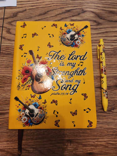 A5 Faux Leather Journal with matching pen