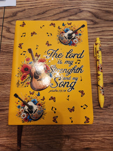A5 Faux Leather Journal with matching pen