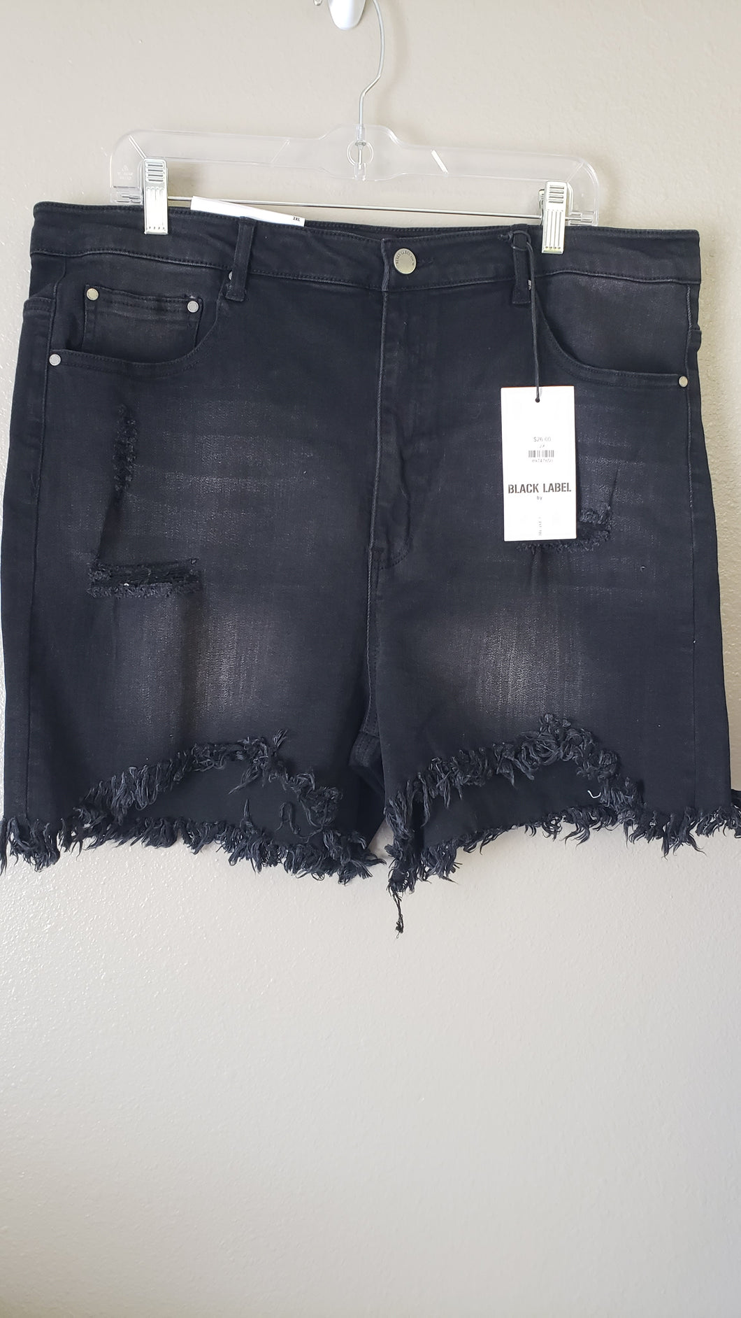 Black Label Distressed Shorts