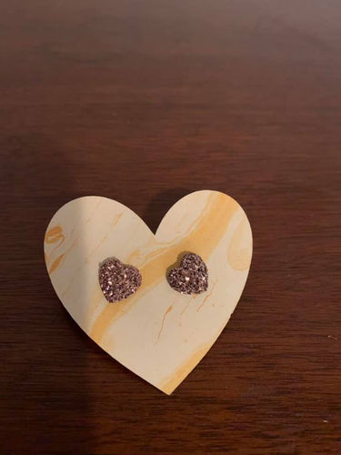 Heart Rose Gold Earrings