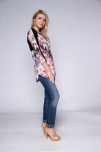 Women's White and Black Floral Top