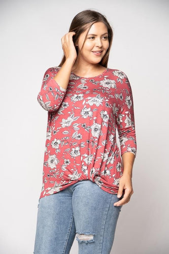 Women's Plus Floral Top