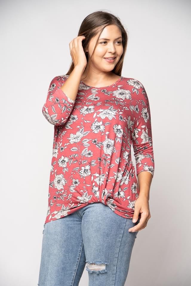 Women's Plus Floral Top