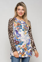 Women's Leopard and Floral Top