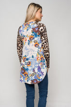 Women's Leopard and Floral Top