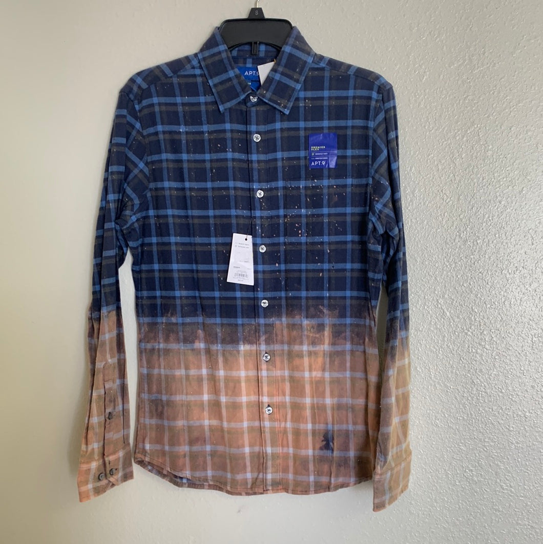 Unisex Blue Bleached Flannel