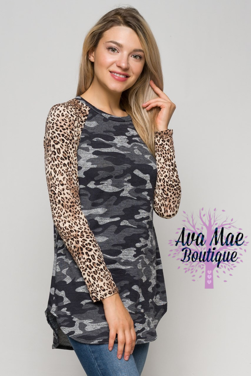 Women’s Leopard and Camo Shirt