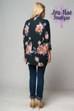 Women’s Navy Floral Cardigan