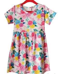 Girls Toddler Colorful Floral Dress