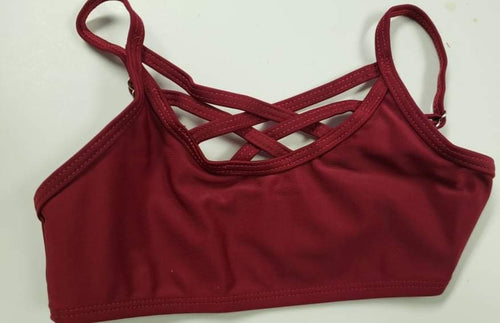 Girls Toddler/Tween Burgundy Bralette