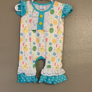 Girls Easter Chick Romper