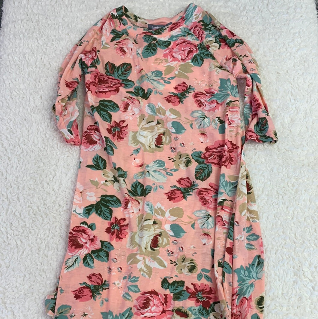 Girl's Tween Pink Floral Dress
