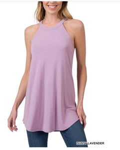 Mila Dusty Lavender Rocker Tank