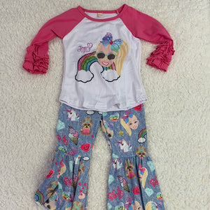 Girls Graphic Rainbow Outfit