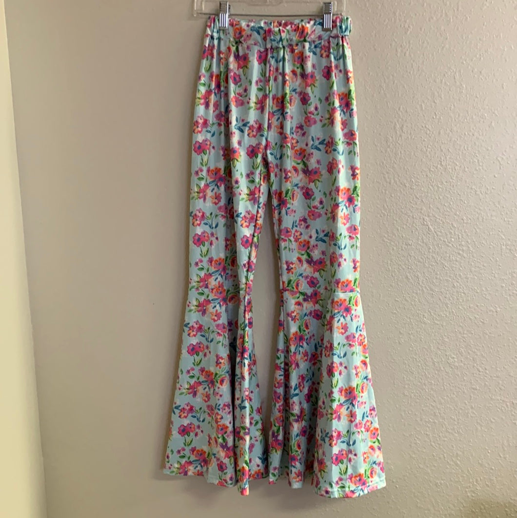 Girls Floral Bell Bottom