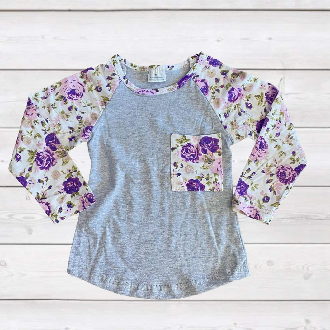 Women’s Floral Pocket 3/4 Sleeve