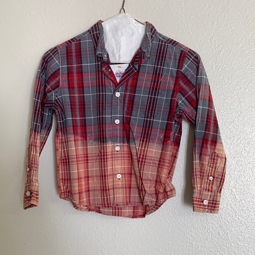 Boy's Red and Gray Bleached Flannel