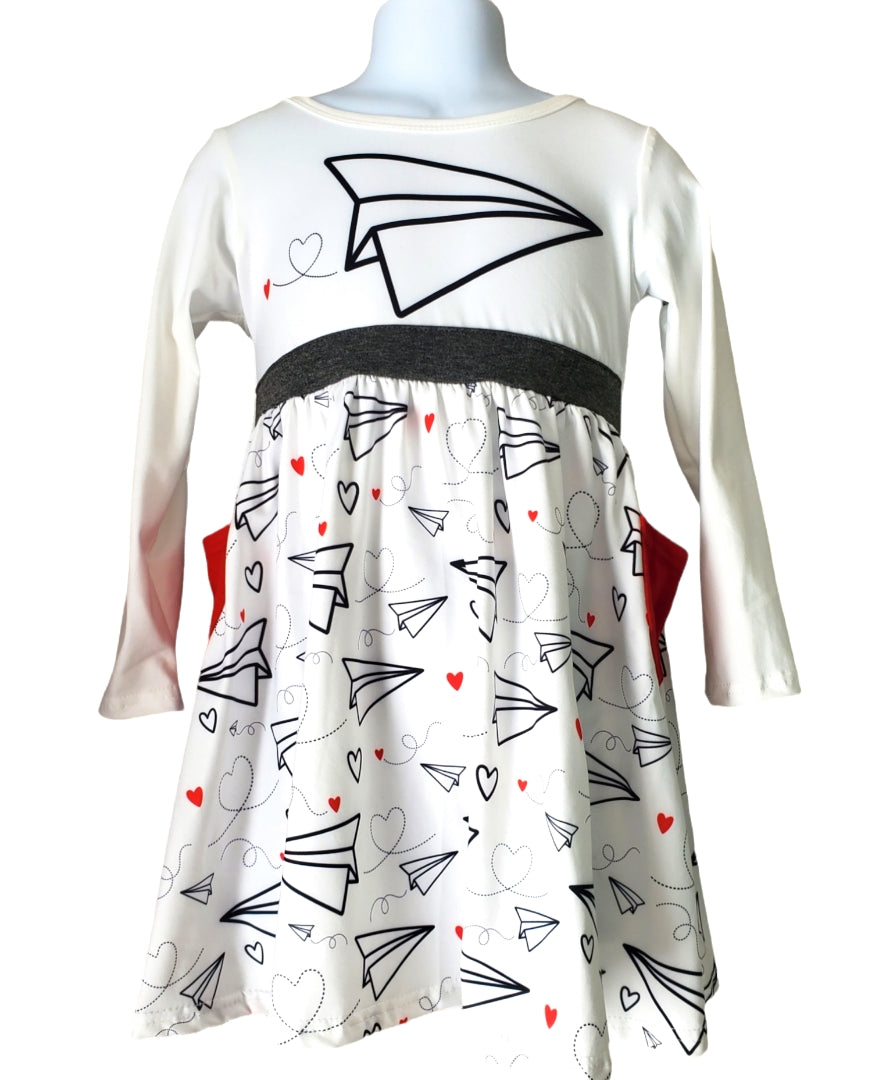 Girl's Tween Paper Airplane Dress