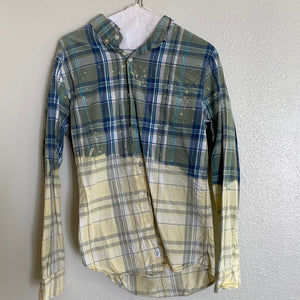 Unisex Green/Blue Bleached Flannel